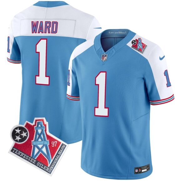 Mens Youths Kids Womens Cameron Ward Stitched Jersey Light Blue White Vapor